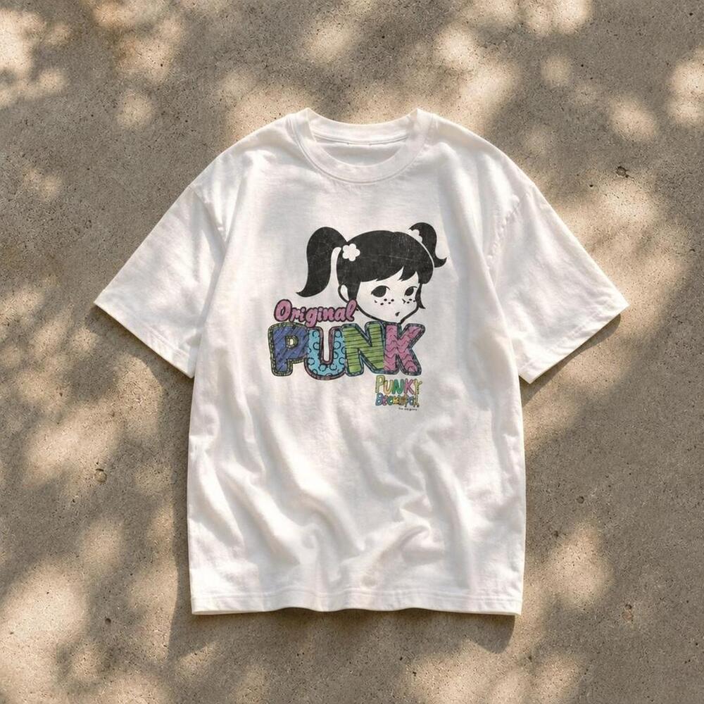 Punk Girl Graphic Tee White Unisex Shirt